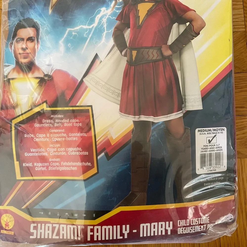 Shazam Costume Girls Size Medium 8-10
